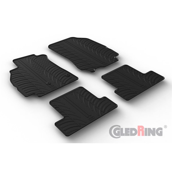 Gummimattor Renault Megane III HB 5-doors 2008-2015, Fram och bak GledRing
