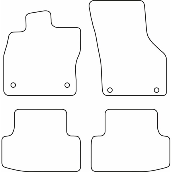 Textilmatta, kupé, Fram och bak Autostyle TM AU554 AutoStyle