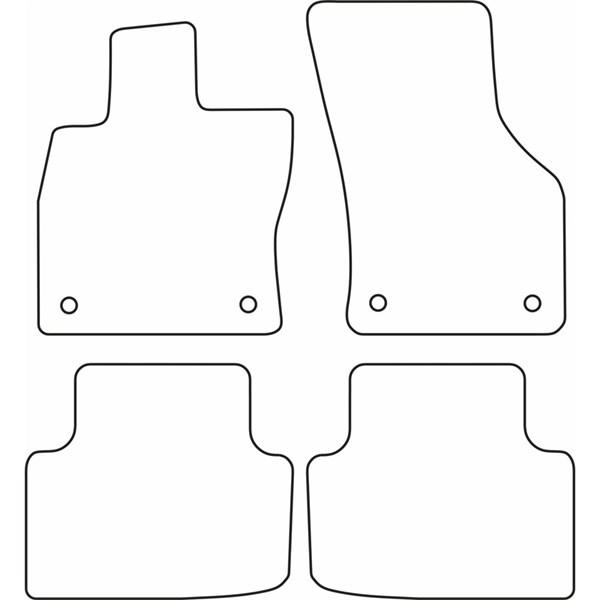 Textilmatta, kupé, Fram och bak Autostyle TM VW581V AutoStyle