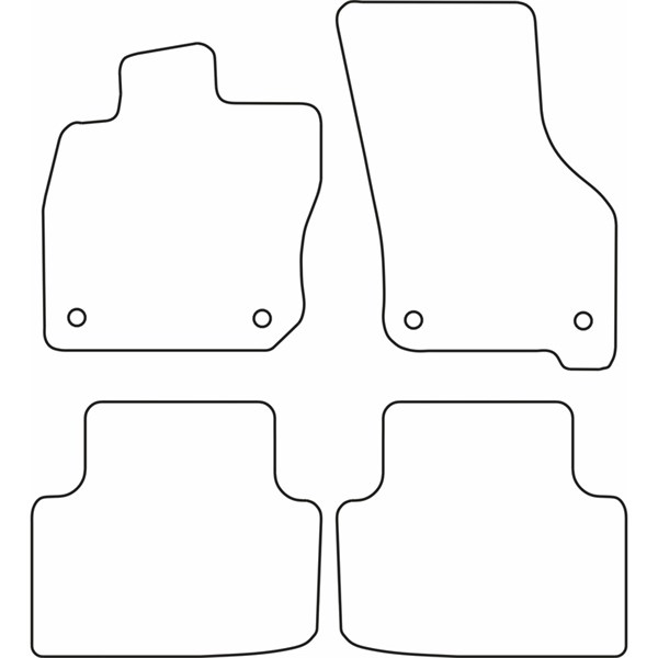 Textilmatta, kupé, Fram och bak Autostyle TM VW582V AutoStyle