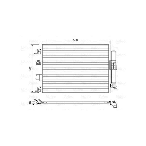 Kondensor, klimatanläggning Valeo 814161 VALEO