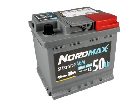 Startbatteri. Nordmax AGM 12V 50Ah 540A Nordmax