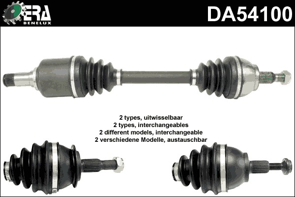 Drivaxel, framaxel vänster Era benelux DA54100 ERA Benelux
