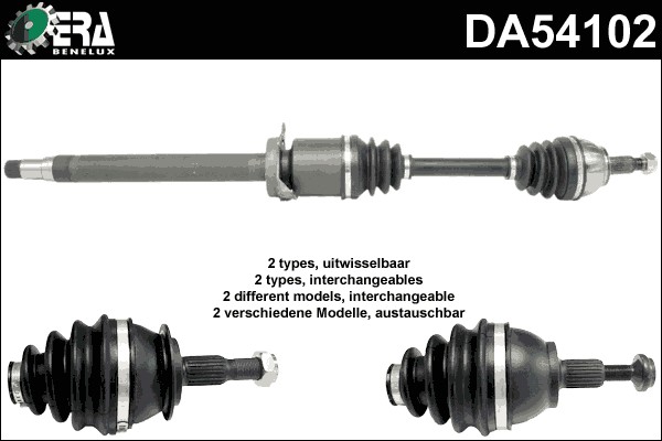 Drivaxel, framaxel höger Era benelux DA54102 ERA Benelux