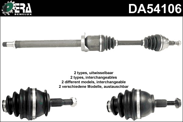 Drivaxel, framaxel höger Era benelux DA54106 ERA Benelux