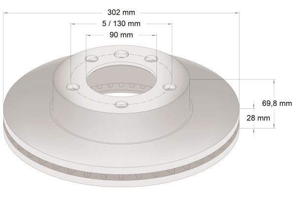Bromsskiva Ventilerad, Framaxel Coated Bromsskiva Ventilerad, Framaxel Coated