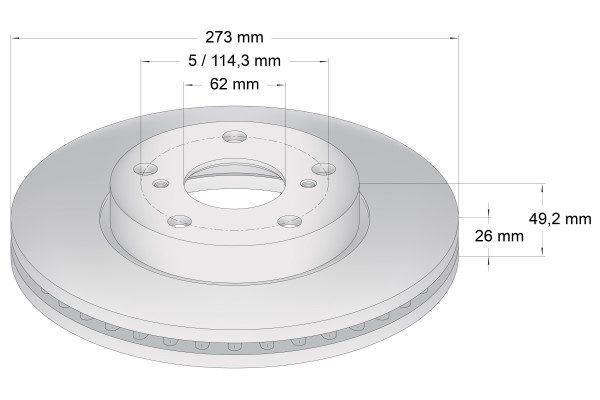 Bromsskiva Ventilerad, Framaxel Topran Coated 600 588 TOPRAN