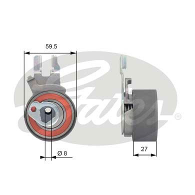 Spännrulle, kamrem Gates Powergripâ® T43173 Gates