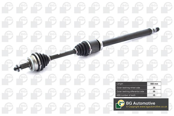 Drivaxel, Framaxel, framaxel höger, Höger Bga DS9706RA BGA