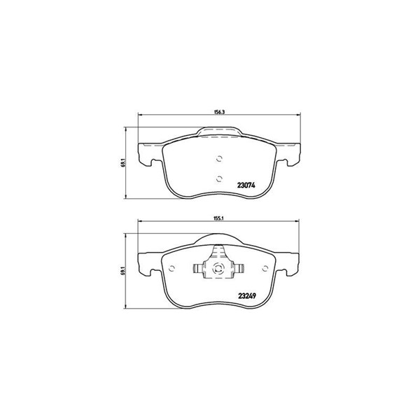 Bromsbeläggsats, Framaxel Brembo P 86 020 BREMBO