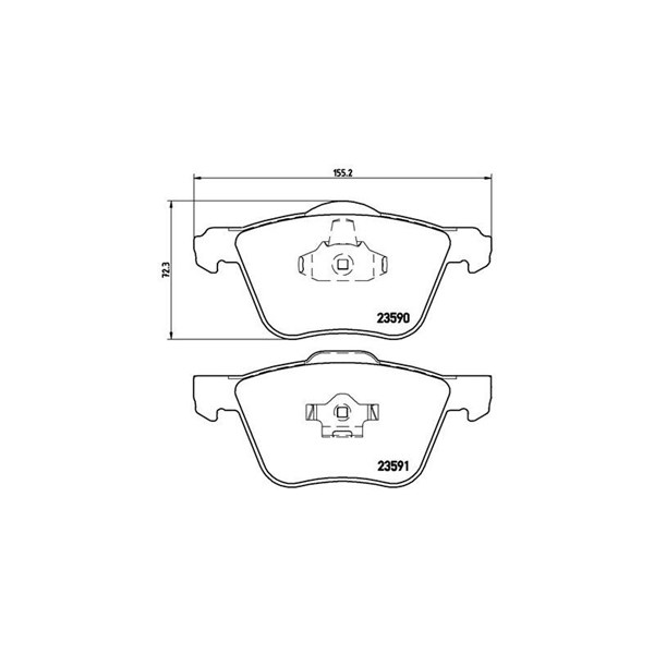 Bromsbeläggsats, Framaxel Brembo P 86 022 BREMBO