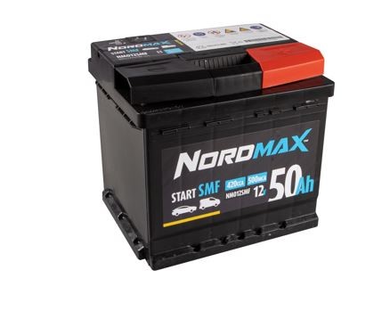 Startbatteri. Nordmax SMF   12V 50Ah 420A Nordmax