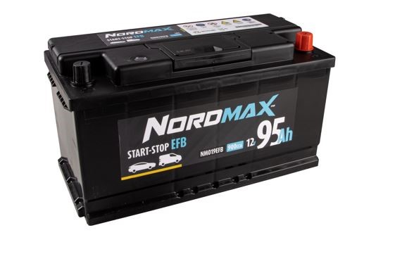 Startbatteri. Nordmax EFB   12V 95Ah 900A 12V Nordmax NM019EFB Nordmax
