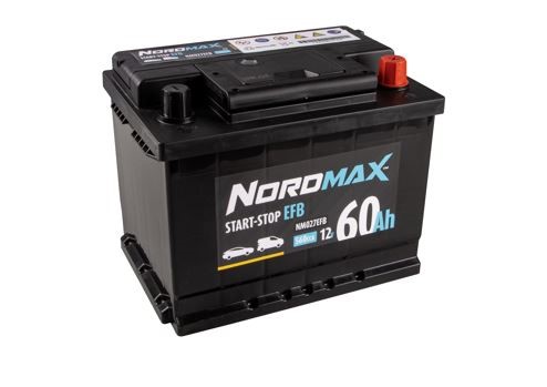 Startbatteri. Nordmax EFB 12V 60Ah 560A Nordmax Startbatteri. Nordmax EFB 12V 60Ah 560A Nordmax