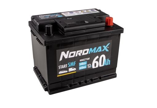 Startbatteri. Nordmax SMF   12V 60Ah 540A Nordmax