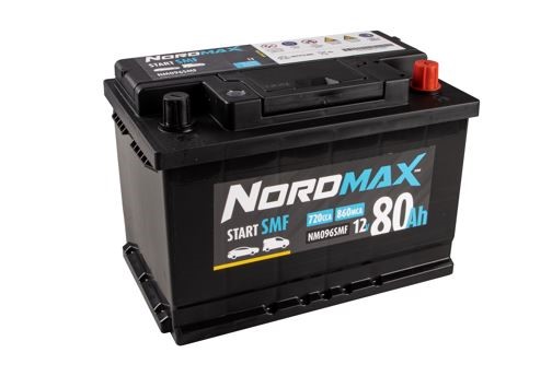 Startbatteri. Nordmax SMF   12V 80Ah 720A Nordmax