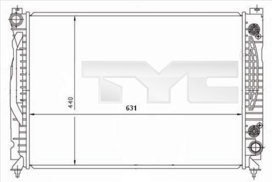 Kylare, motorkylning Tyc 702-0001 TYC