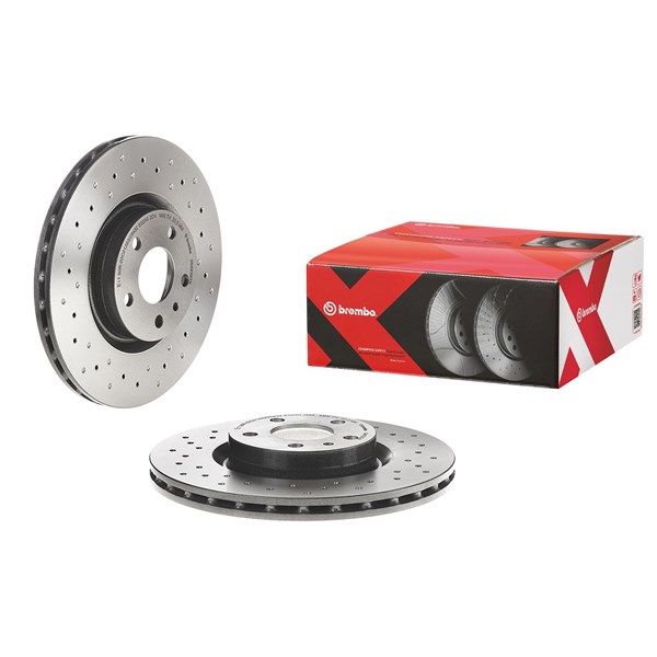 Bromsskiva Hålad/ventilerad, Framaxel Brembo 09.4939.2X BREMBO
