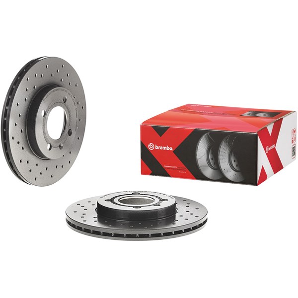 Bromsskiva Hålad/ventilerad, Framaxel Brembo 09.5166.1X BREMBO