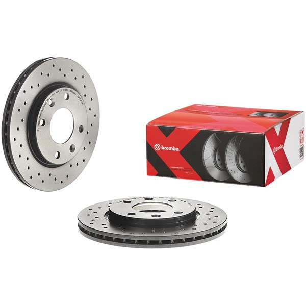 Bromsskiva Hålad/ventilerad, Framaxel Brembo 09.5196.1X BREMBO