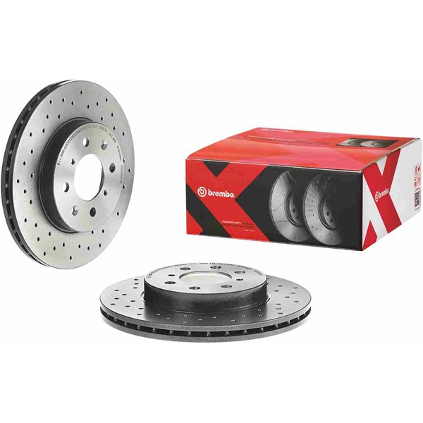 Bromsskiva Hålad/ventilerad, Framaxel Brembo 09.5509.1X BREMBO