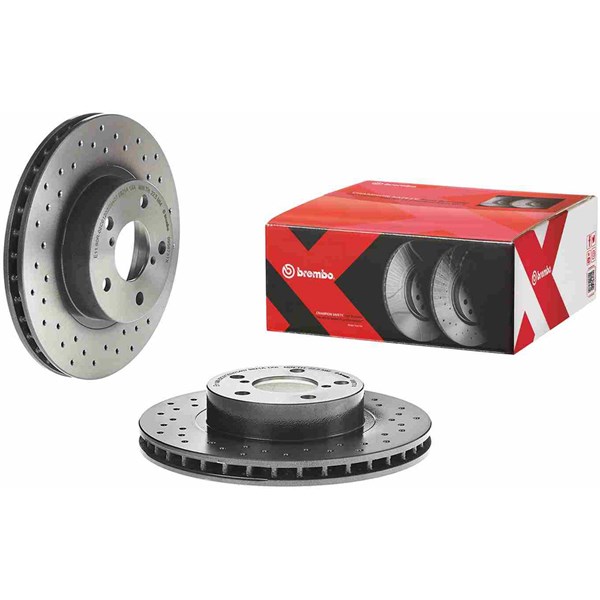 Bromsskiva Hålad/ventilerad, Framaxel Brembo 09.5673.1X BREMBO