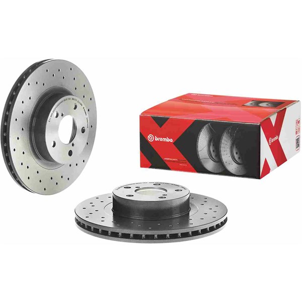 Bromsskiva Hålad/ventilerad, Framaxel Brembo 09.5674.2X BREMBO