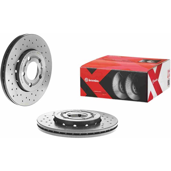 Bromsskiva Hålad/ventilerad, Framaxel Brembo 09.7011.1X BREMBO