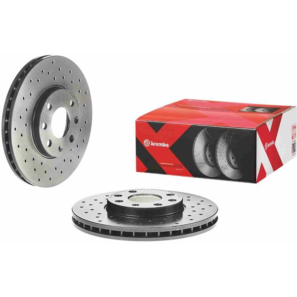 Bromsskiva Hålad/ventilerad, Framaxel Brembo 09.7628.1X BREMBO