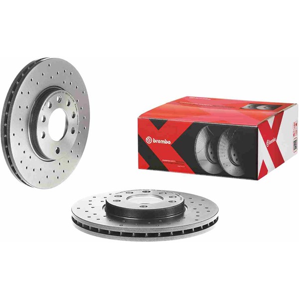 Bromsskiva Hålad/ventilerad, Framaxel Brembo 09.7629.1X BREMBO