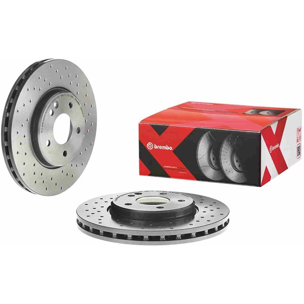 Bromsskiva Hålad/ventilerad, Framaxel Brembo 09.8304.1X BREMBO