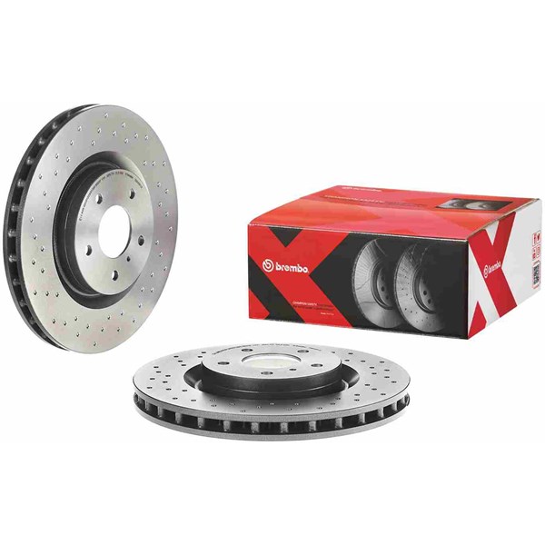 Bromsskiva Hålad/ventilerad, Framaxel Brembo 09.8485.1X BREMBO