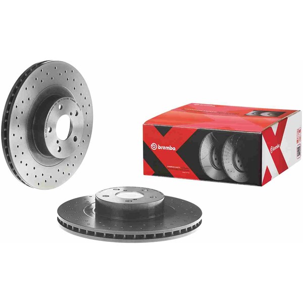 Bromsskiva Hålad/ventilerad, Framaxel Brembo 09.9077.1X BREMBO