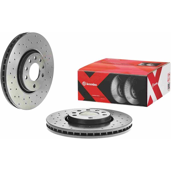 Bromsskiva Hålad/ventilerad, Framaxel Brembo 09.9162.1X BREMBO