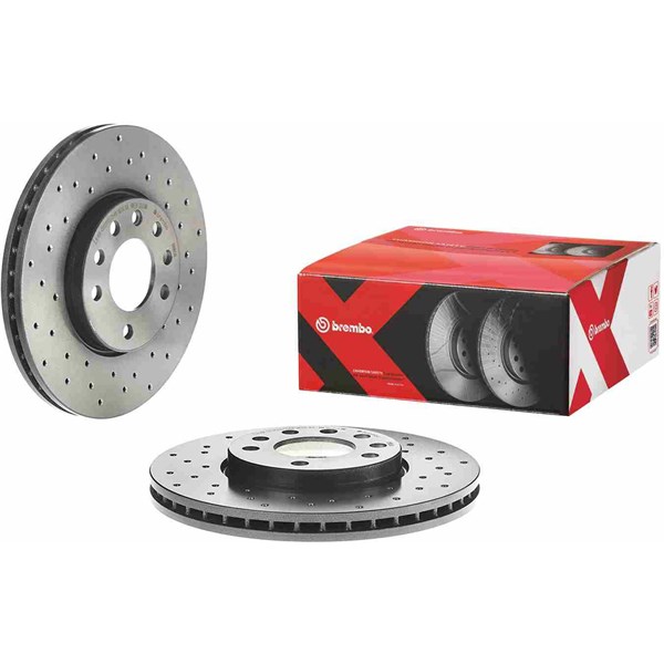 Bromsskiva Hålad/ventilerad, Framaxel Brembo 09.9165.1X BREMBO