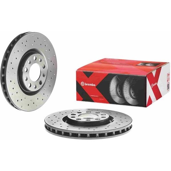 Bromsskiva Hålad/ventilerad, Framaxel Brembo 09.9363.2X BREMBO