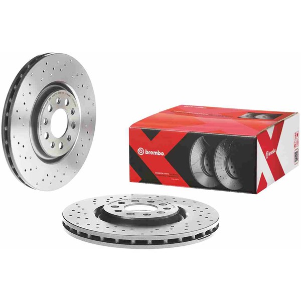 Bromsskiva Hålad/ventilerad, Framaxel Brembo 09.9365.2X BREMBO