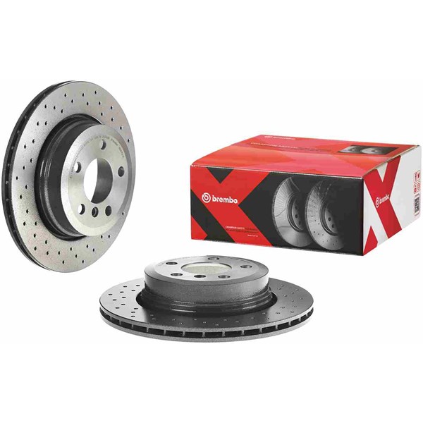 Bromsskiva Hålad/ventilerad, Bakaxel Brembo 09.9573.1X BREMBO