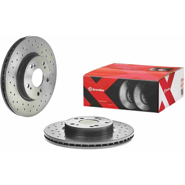 Bromsskiva Hålad/ventilerad, Framaxel Brembo 09.A455.1X BREMBO
