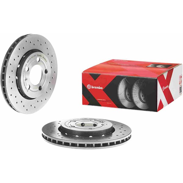 Bromsskiva Hålad/ventilerad, Bakaxel Brembo 09.A652.1X BREMBO