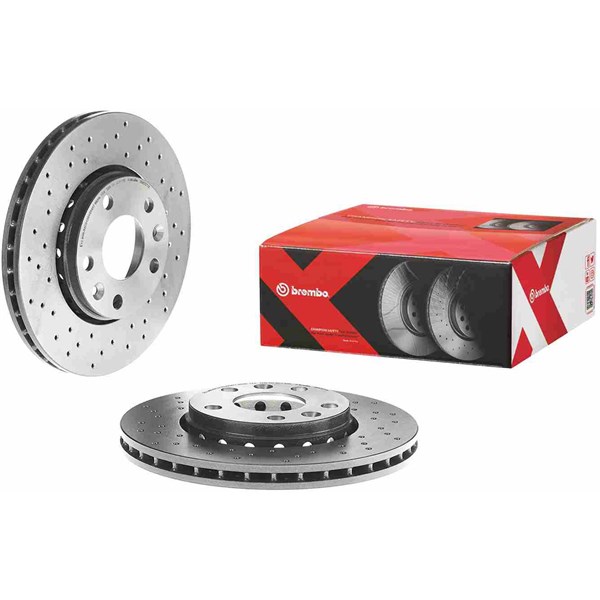 Bromsskiva Hålad/ventilerad, Framaxel Brembo 09.A727.1X BREMBO