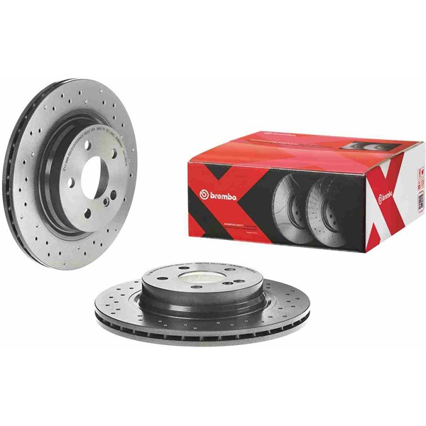 Bromsskiva Hålad/ventilerad, Bakaxel Brembo 09.A760.1X BREMBO