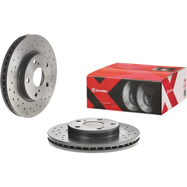 Bromsskiva Hålad/ventilerad, Framaxel Brembo 09.A865.1X BREMBO