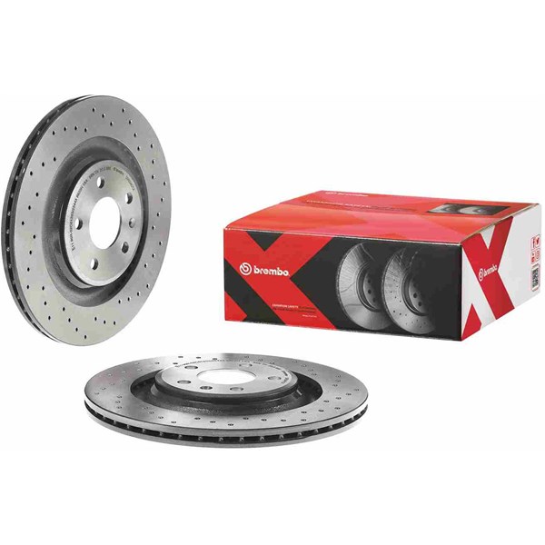 Bromsskiva Hålad/ventilerad, Bakaxel Brembo 09.B040.1X BREMBO