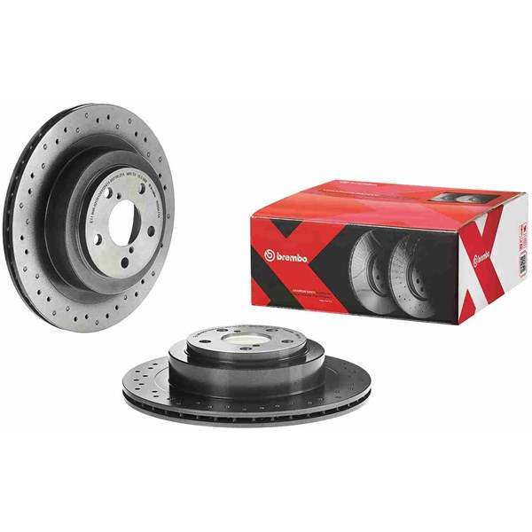Bromsskiva Hålad/ventilerad, Bakaxel Brembo 09.B041.1X BREMBO