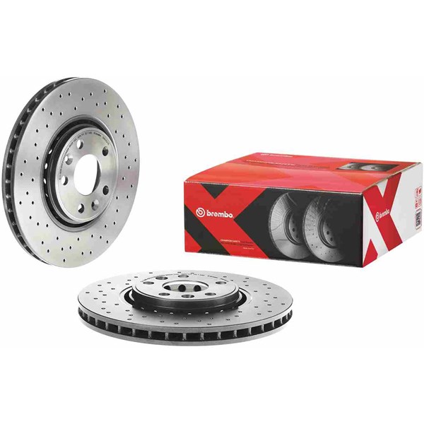 Bromsskiva Hålad/ventilerad, Framaxel Brembo 09.B352.1X BREMBO