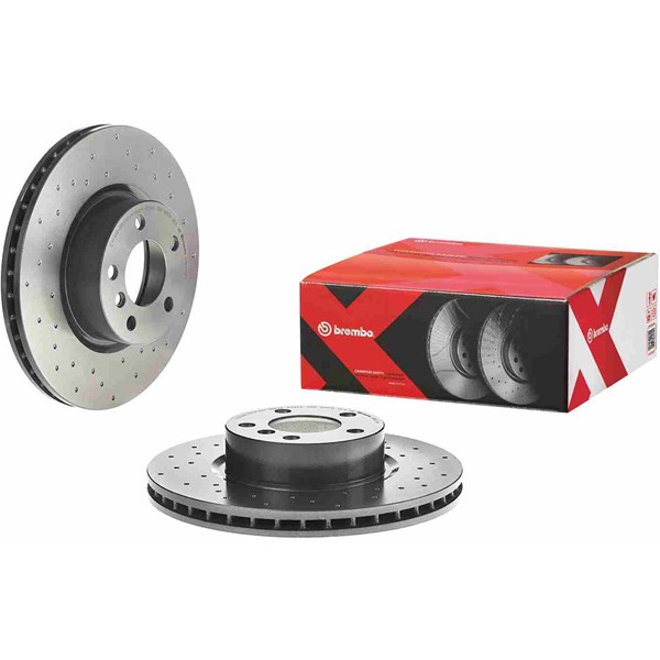 Bromsskiva Hålad/ventilerad, Framaxel Brembo 09.B570.1X BREMBO