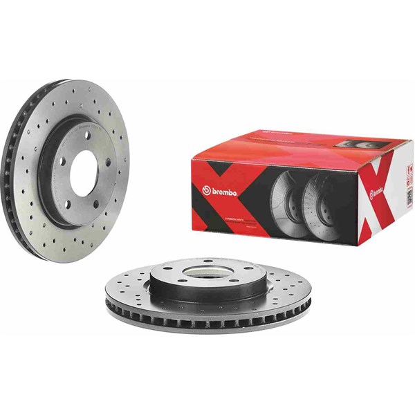 Bromsskiva Hålad/ventilerad, Framaxel Brembo 09.B647.1X BREMBO