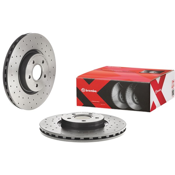 Bromsskiva Hålad/ventilerad, Framaxel Brembo 09.C542.1X BREMBO