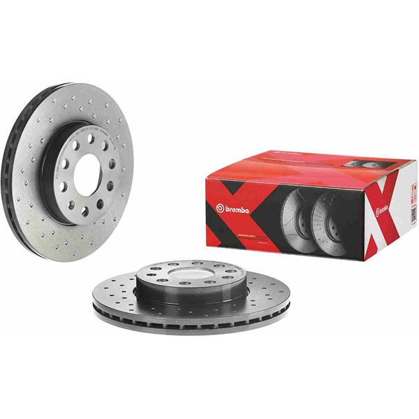 Bromsskiva Hålad/ventilerad, Framaxel Brembo 09.C547.1X BREMBO